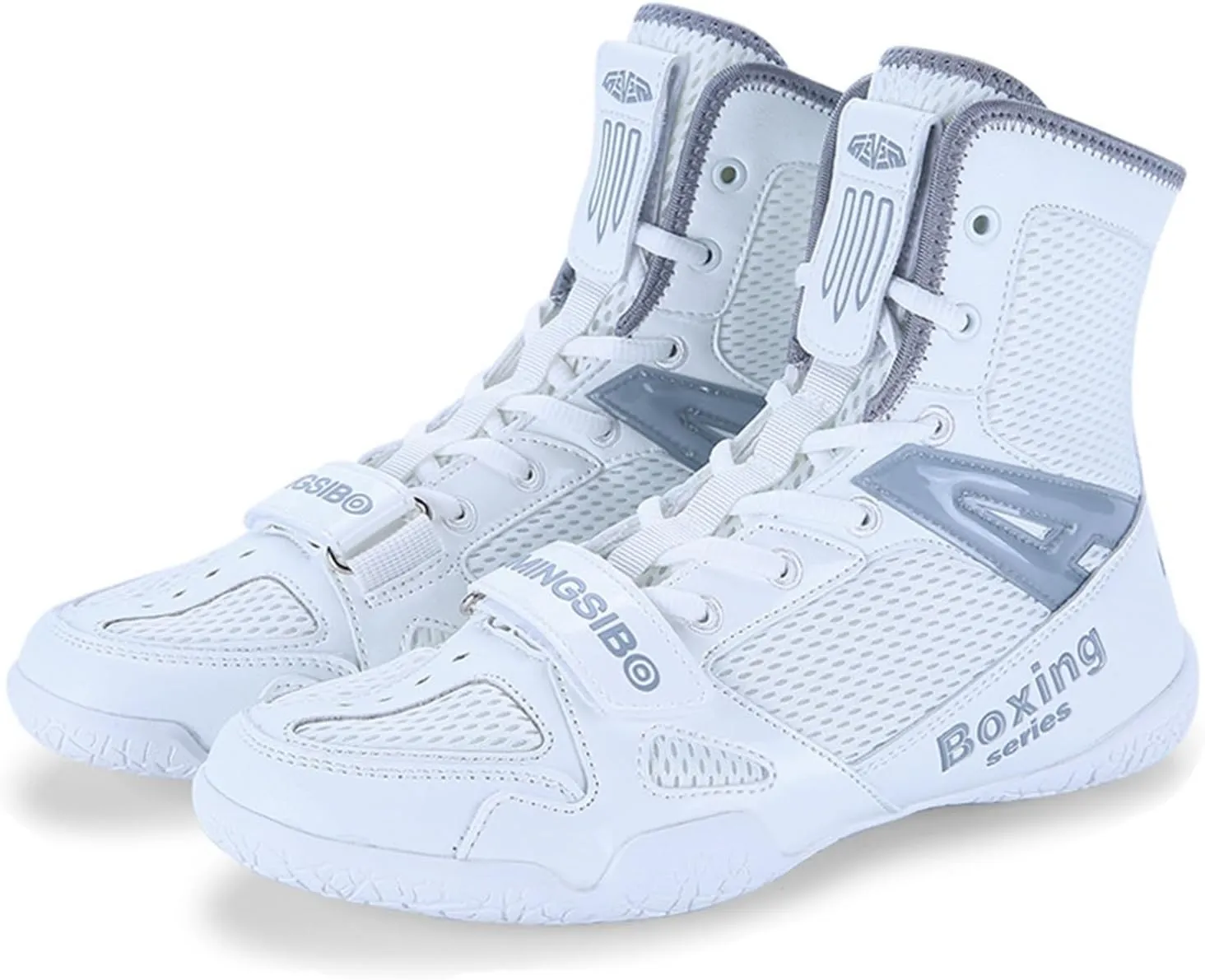 Professional Mens Wrestling Shoes,Outdoor Training High Top Boxing Shoes for Men,Lightweight Breathable Non-Slip Kick Boxing Shoes,Unisex,for Adult and Youth