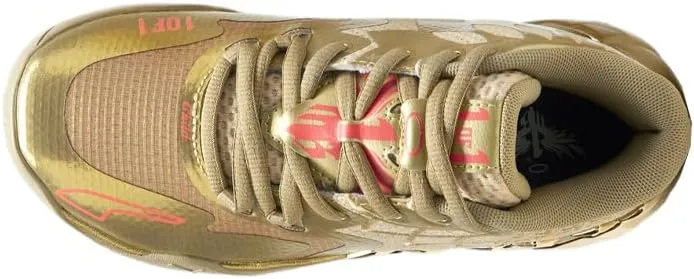 Puma Kids Boys Mb.01 Golden Child Lace Up Basketball Sneakers Shoes Court - Gold