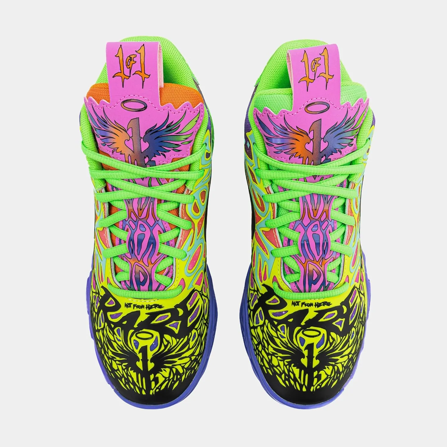 PUMA x LaMelo Ball MB.04 Be You Grade School Basketball Shoes (Purple/Green)