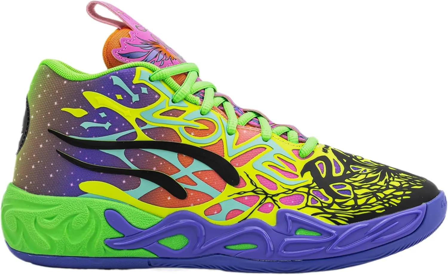 PUMA x LaMelo Ball MB.04 Be You Grade School Basketball Shoes (Purple/Green)