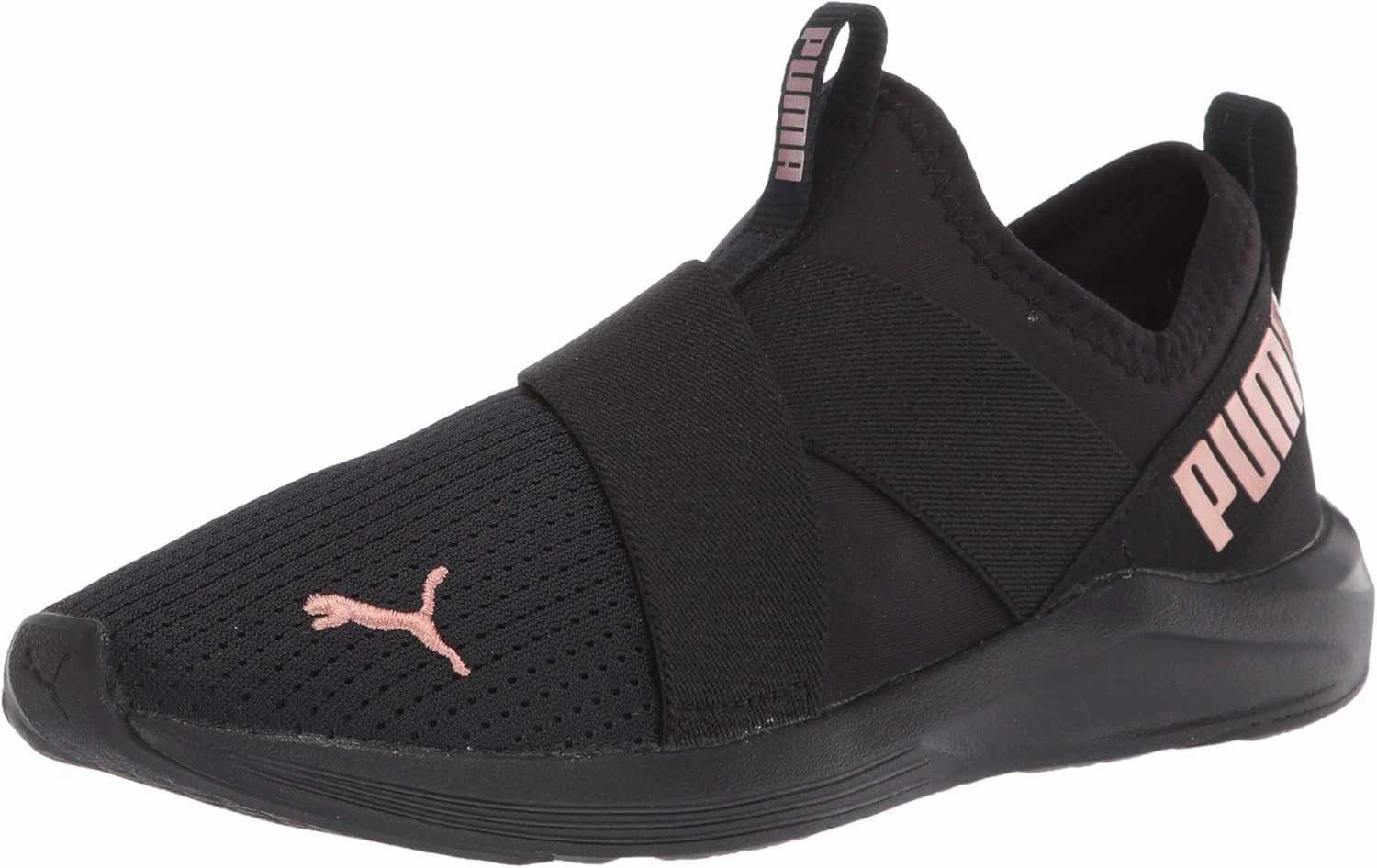Puma Women's Prowl Slip On Sneaker, Black-Rose Gold, 8 M US