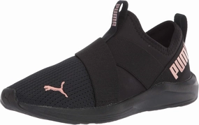 Puma Women's Prowl Slip On Sneaker, Black-Rose Gold, 8 M US