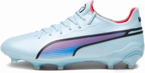 PUMA Womens King Ultimate Firm GroundArtificial Ground Soccer Cleats Cleated, Firm Ground, Turf - Blue - Size 6 M