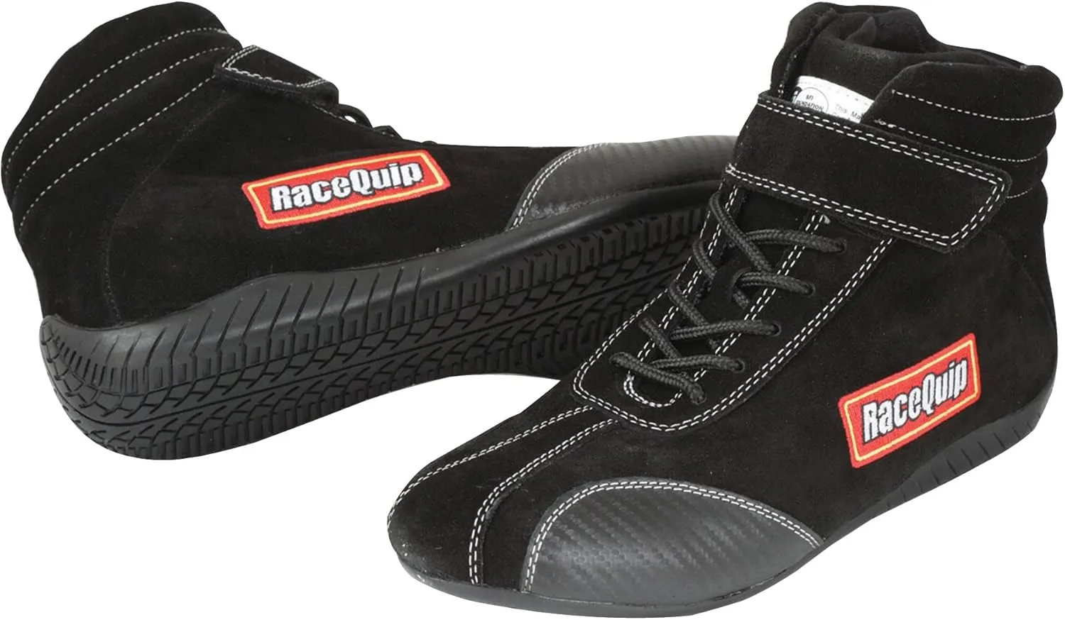 RaceQuip Race Shoes Euro Carbon-L Series SFI 3.3/5 Certified Black Size 10.5 30500105