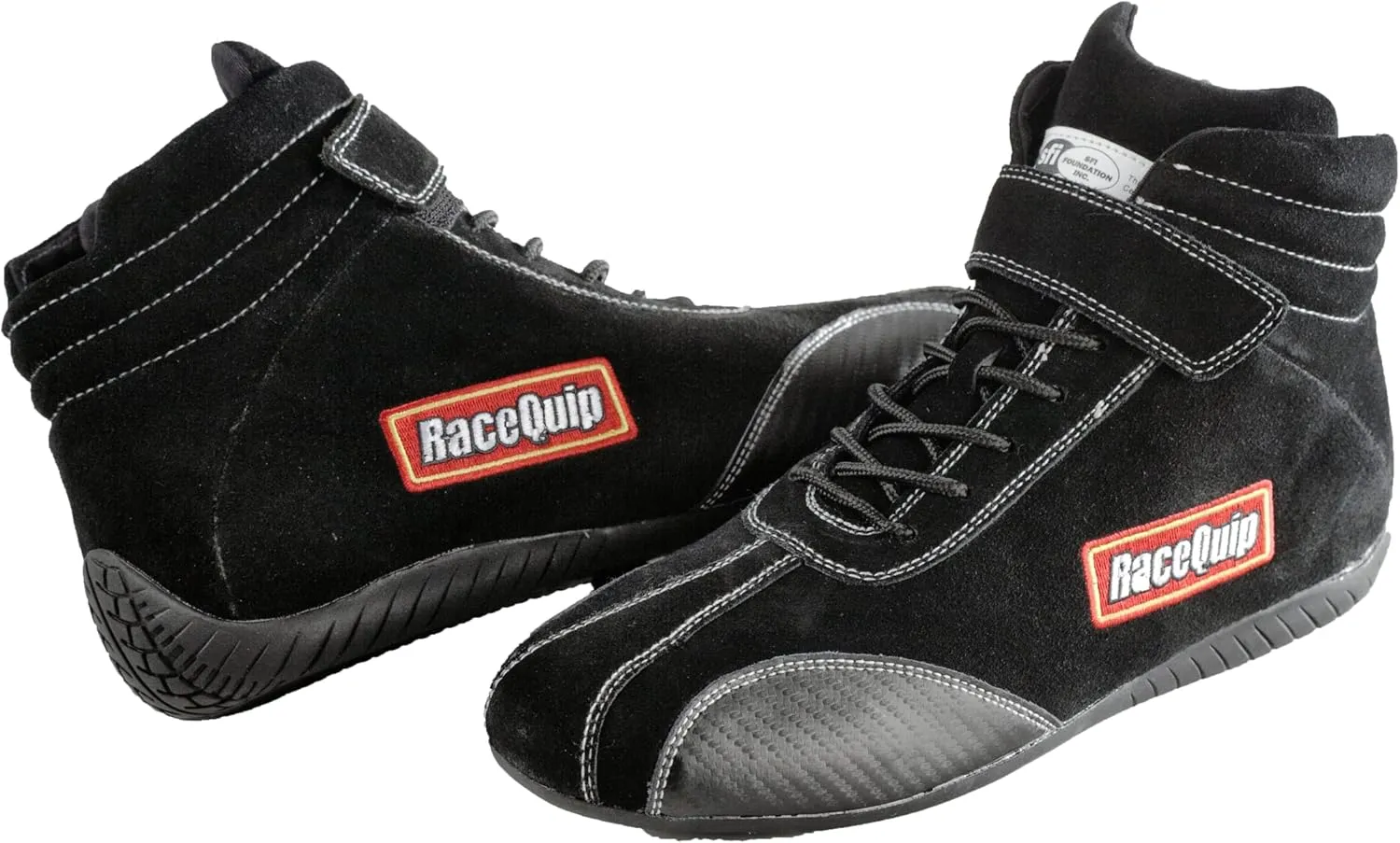 RaceQuip Race Shoes Euro Carbon-L Series SFI 3.3/5 Certified Black Size 10.5 30500105