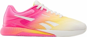 Reebok Women's Nano X5 Legacy Sneaker, Chalk/Atomic Pink/Golden Haze, 5