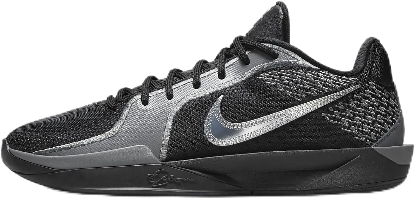 Sabrina 2 Basketball Shoes (FQ2174-001, Black/Smoke Grey/Opti Yellow/Metallic Silver) Size 6