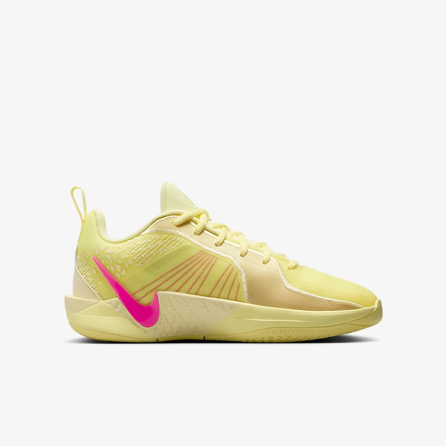 Sabrina 2 "Court Vision Big Kids' Basketball Shoes (FQ7376-800, Citron Tint/Alabaster/Laser Fuchsia/Royal Pulse)