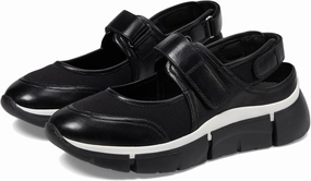 Seychelles Women's Track Star Leather Mesh Sneaker, Black, 7.5