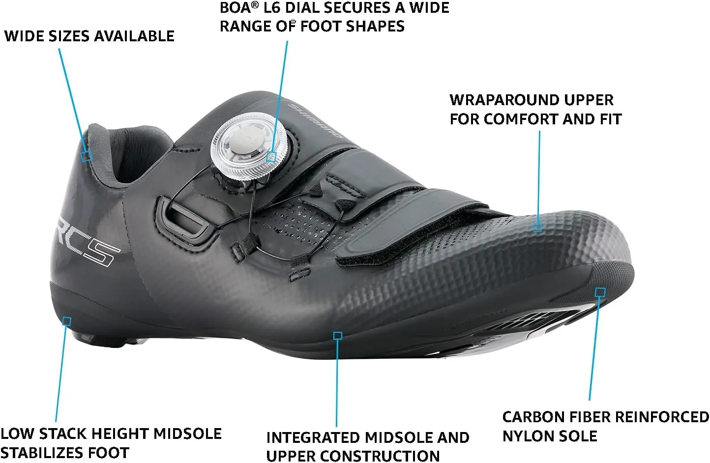 SHIMANO SH-RC502W Lightweight Womens Road Cycling Shoe Packed with Pro Features