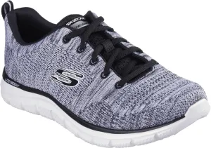 Skechers - Womens Track - Daytime Dreamer Sneakers, Color White/Black, Size: 5.5 M US