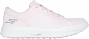 Skechers Golf Women's Drive 6 Arch Leather Relaxed Fit Waterproof Golf Shoe Sneaker, Pink, 9.5