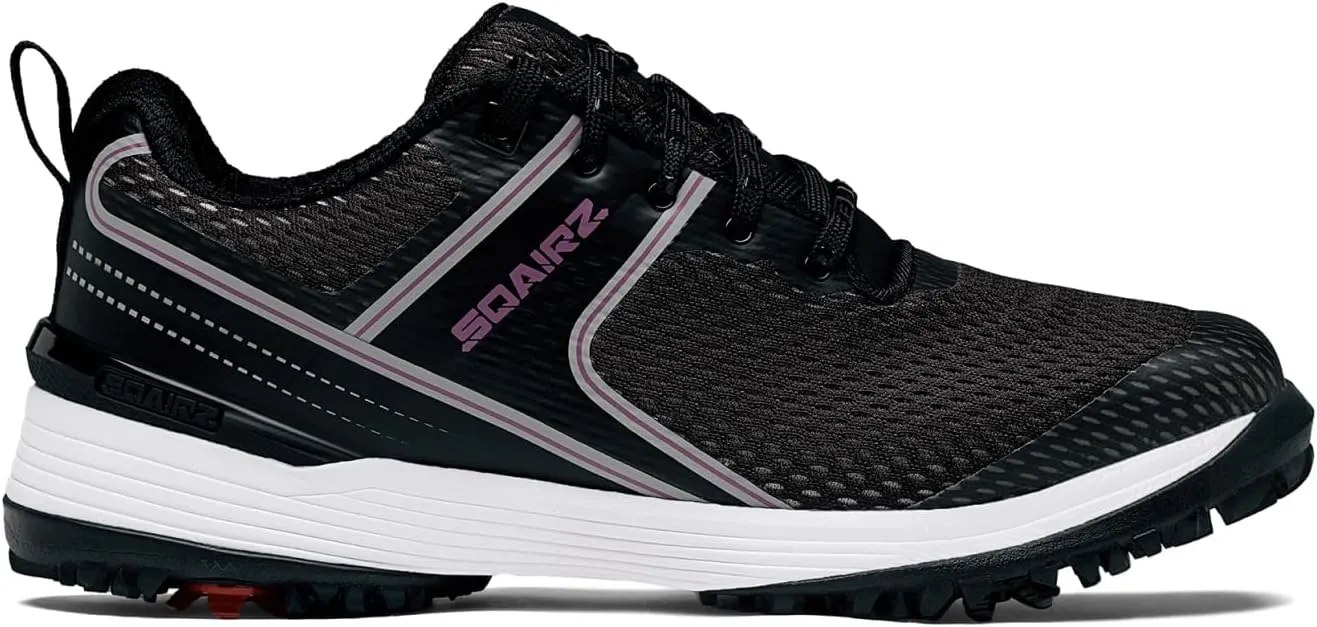 SQAIRZ Freedom Mesh Women's Athletic Golf Shoes, Golf Shoes, Designed for Balance & Performance, Replaceable Spikes, Breathable with Spikes