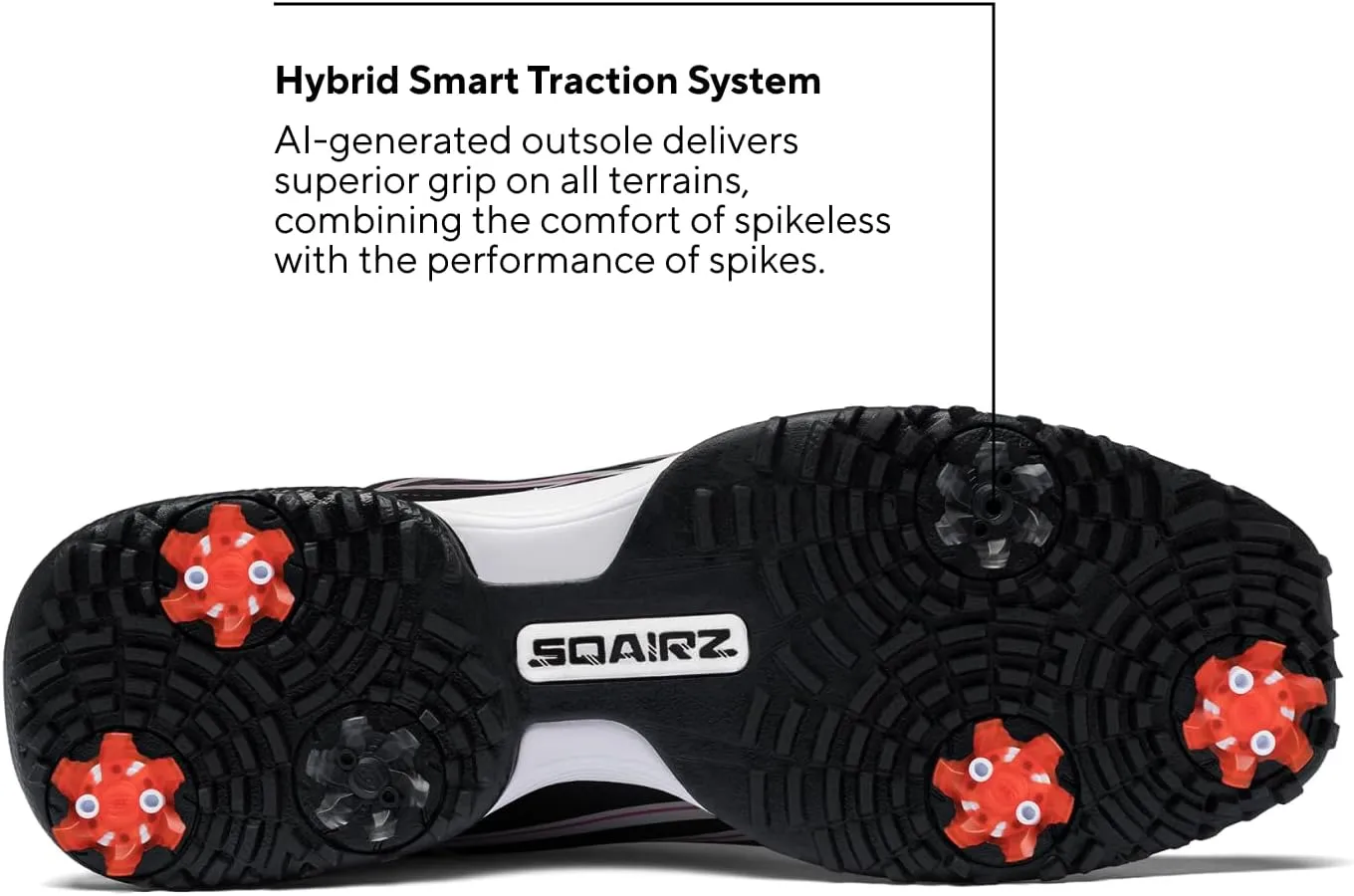 SQAIRZ Freedom Mesh Women's Athletic Golf Shoes, Golf Shoes, Designed for Balance & Performance, Replaceable Spikes, Breathable with Spikes
