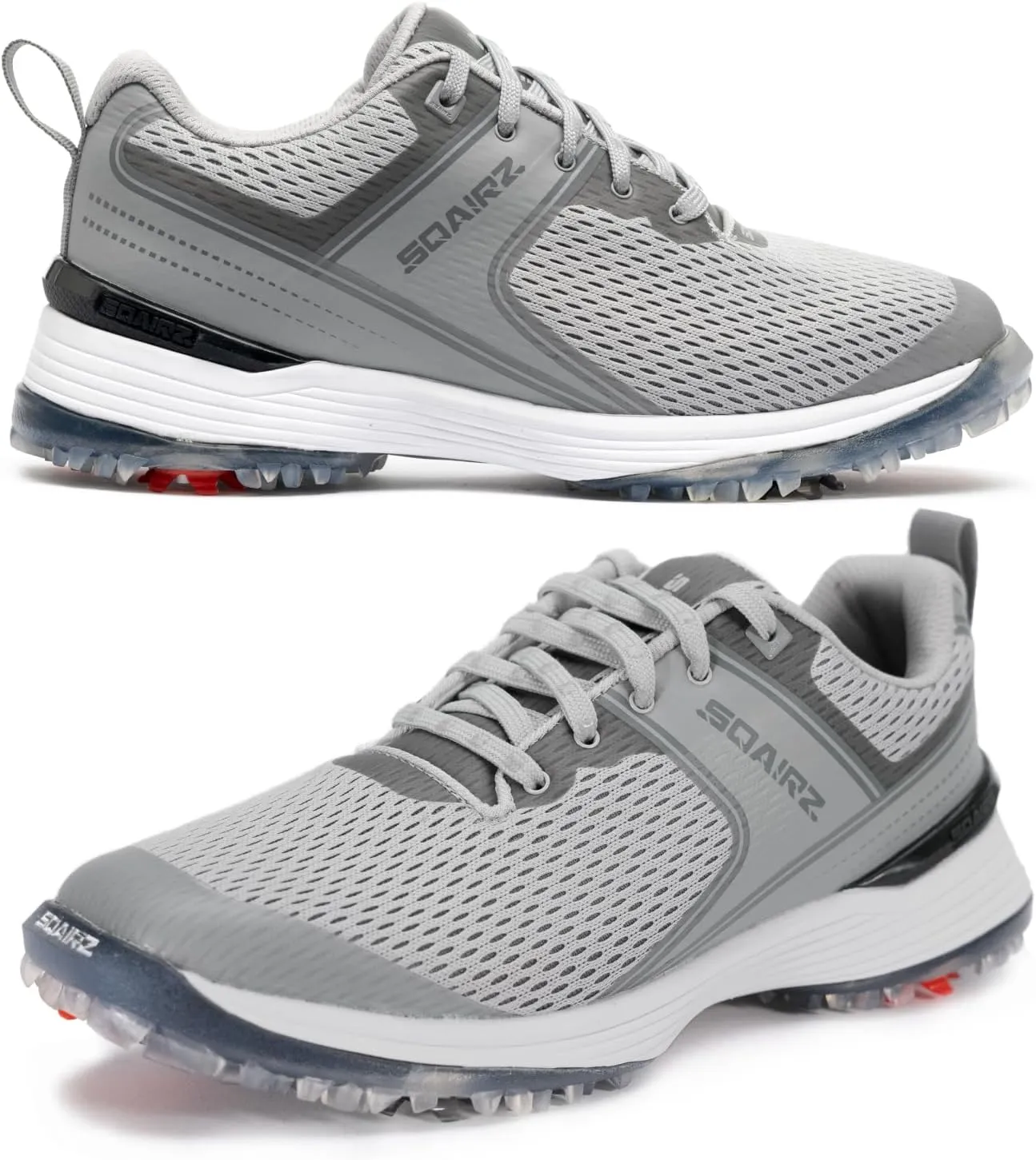SQAIRZ Freedom Mesh Women's Athletic Golf Shoes, Golf Shoes, Designed for Balance & Performance, Replaceable Spikes, Breathable with Spikes
