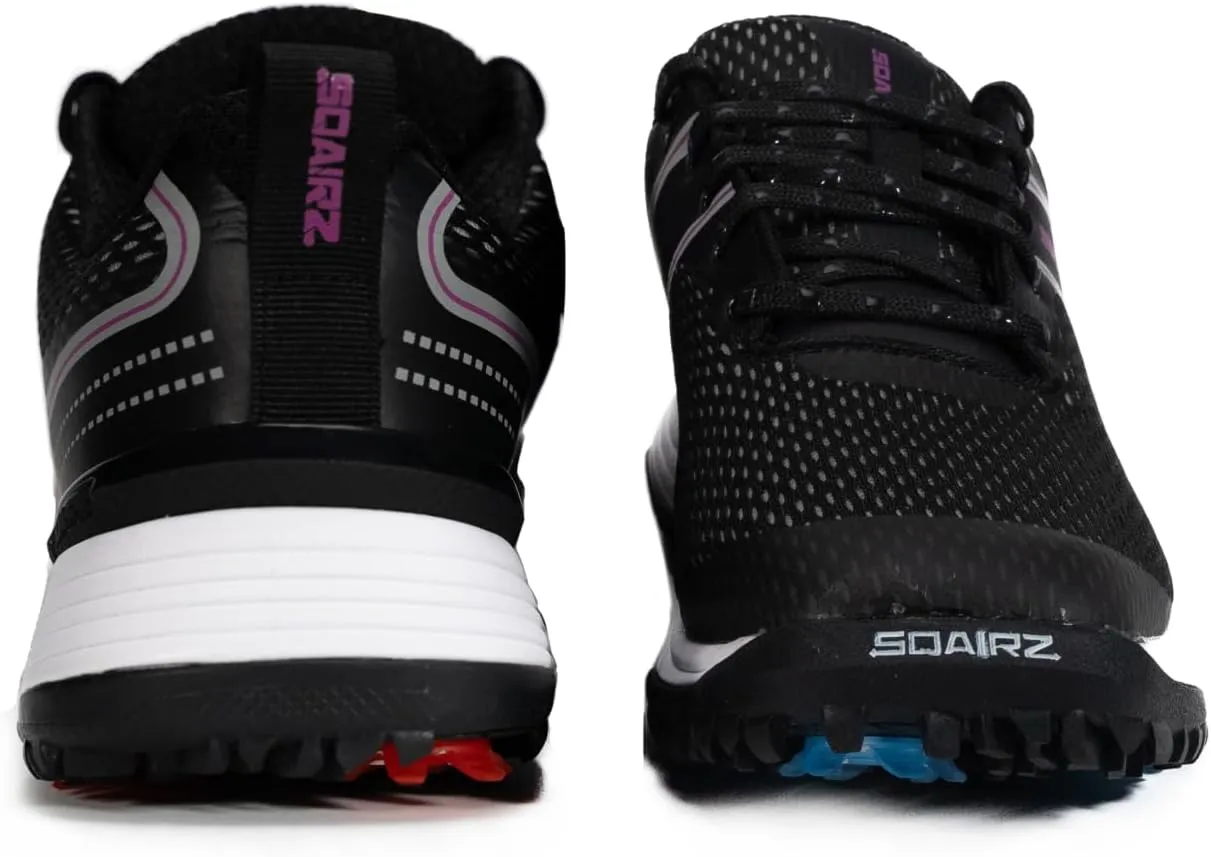 SQAIRZ Freedom Mesh Women's Athletic Golf Shoes, Golf Shoes, Designed for Balance & Performance, Replaceable Spikes, Breathable with Spikes