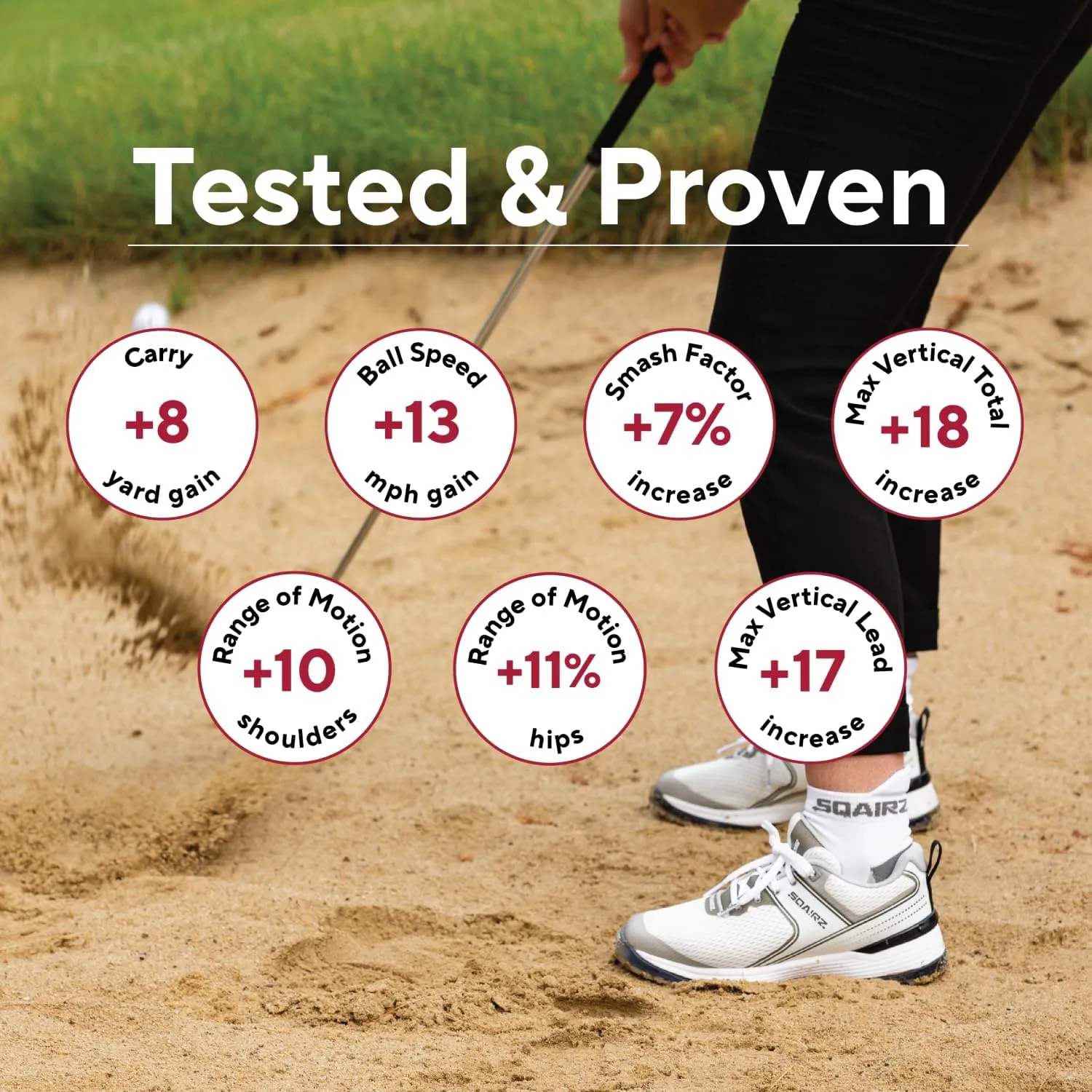 SQAIRZ Freedom Mesh Women's Athletic Golf Shoes, Golf Shoes, Designed for Balance & Performance, Replaceable Spikes, Breathable with Spikes