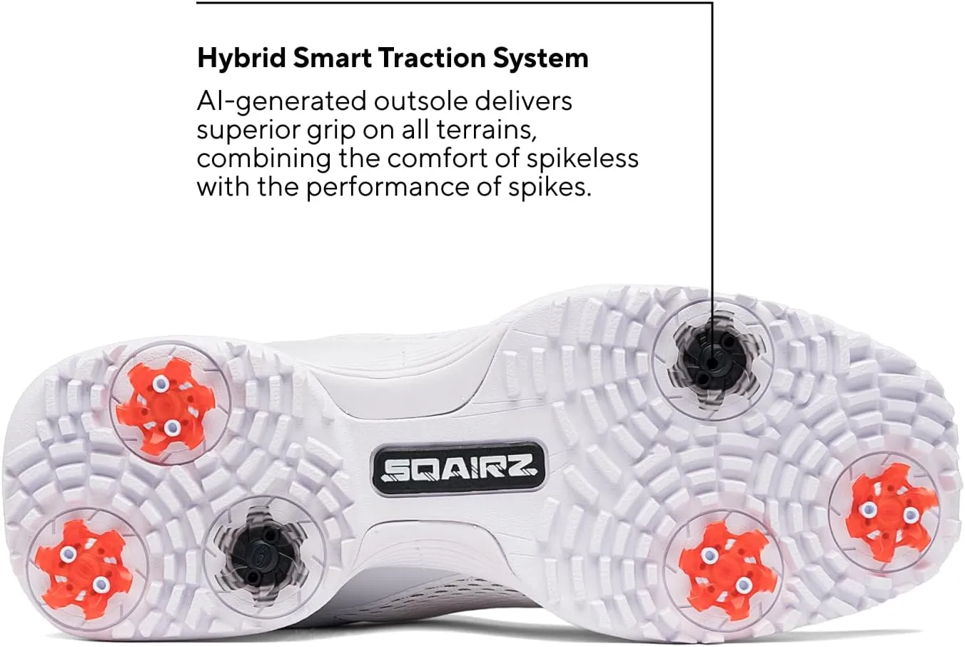 SQAIRZ Freedom Ultra Women's Athletic Golf Shoes, Designed for Balance & Performance, Replaceable Spikes, Breathable, Golf Footwear