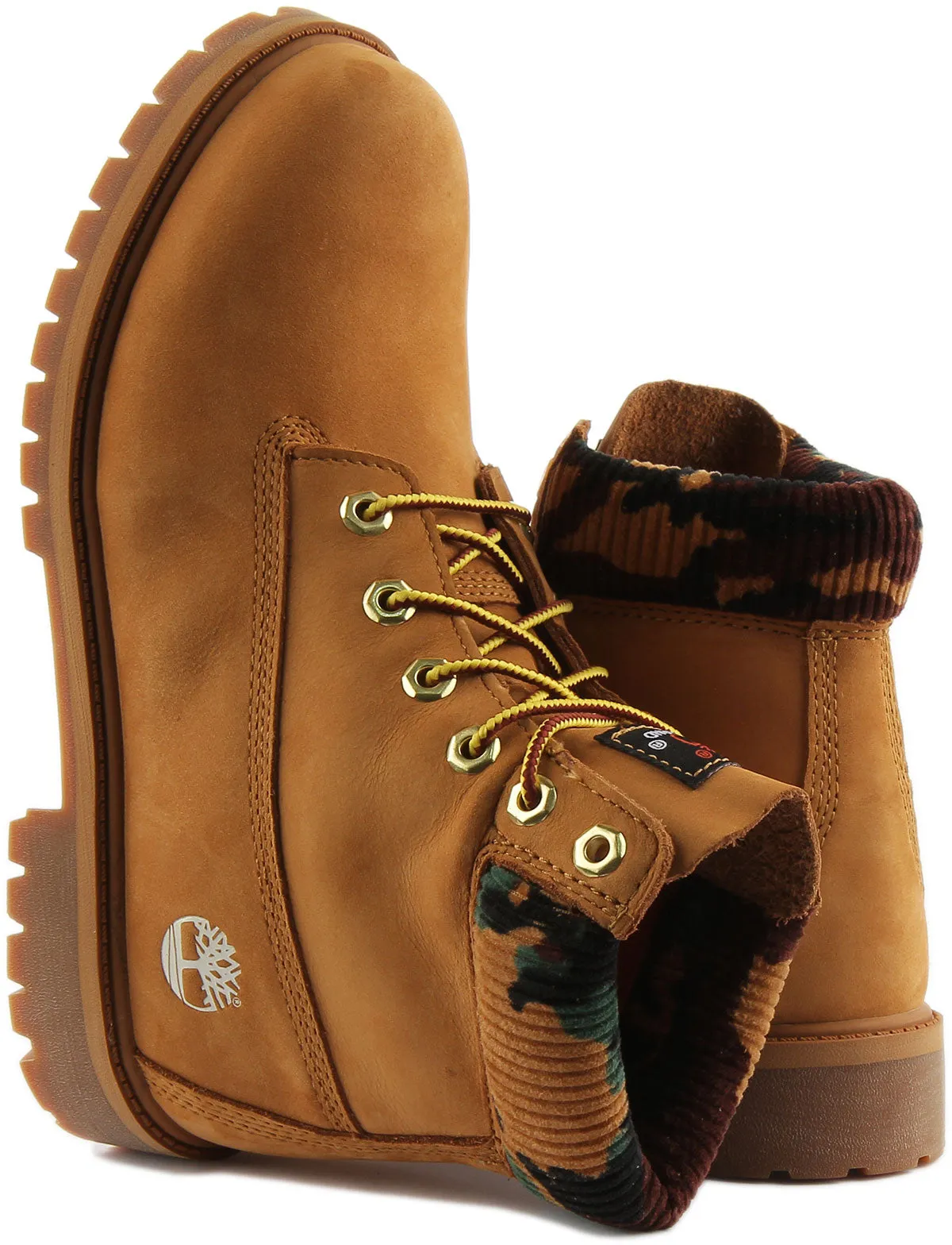 Timberland 6 inch A2Fq3 In Wheat Camo For Junior Shoes Timberland