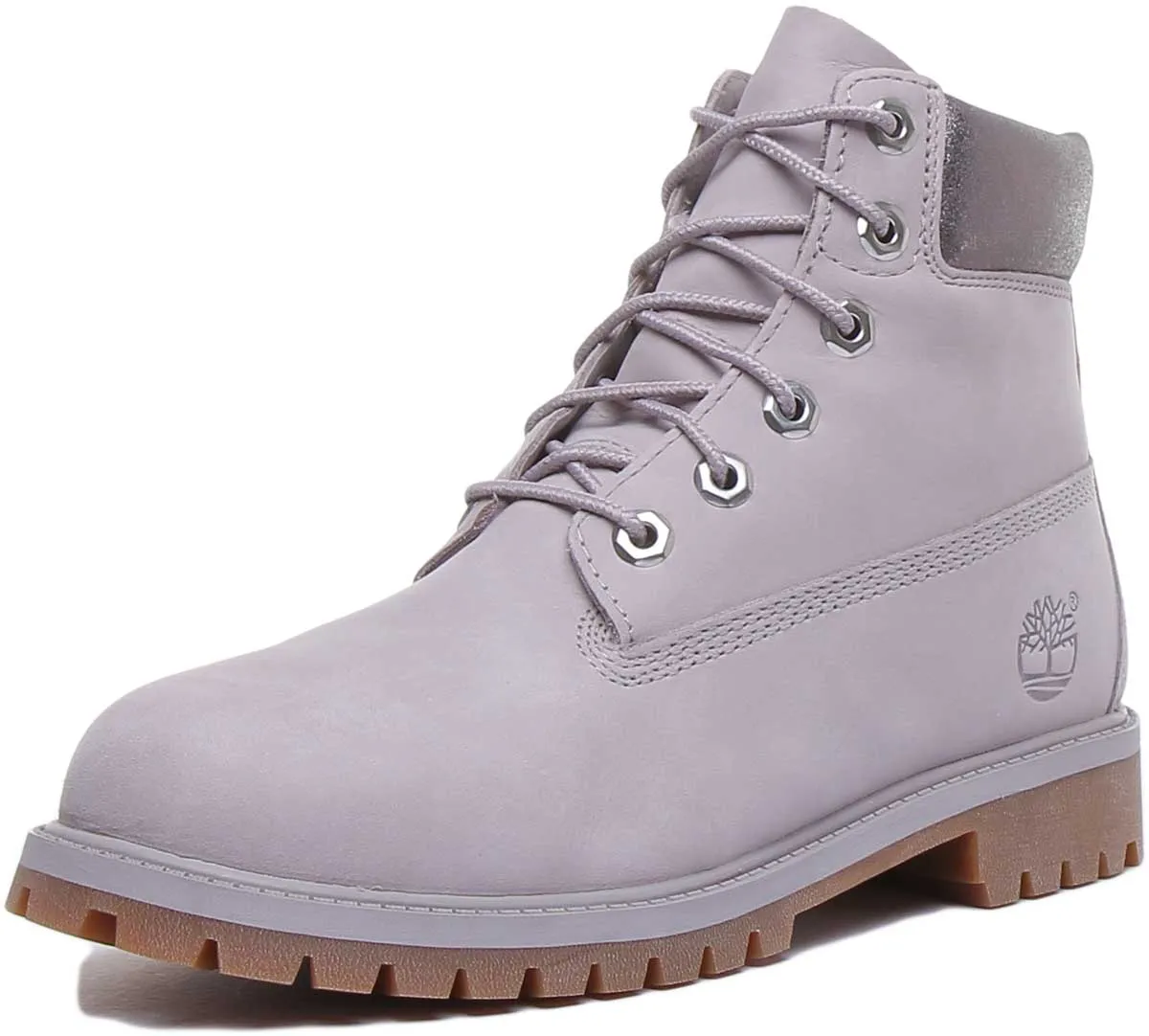 Timberland A295Q Premium 6 Inch Boot In Light Grey For Youth Shoes Timberland