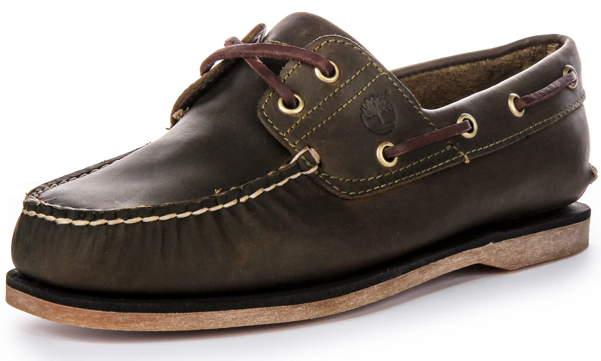Timberland A4187 Boat Shoes In Olive For Men Shoes Timberland