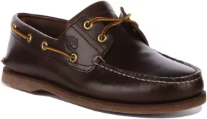 Timberland A5Qsz 2 Eyelet Boat Shoes In Dark Brown Shoes Timberland
