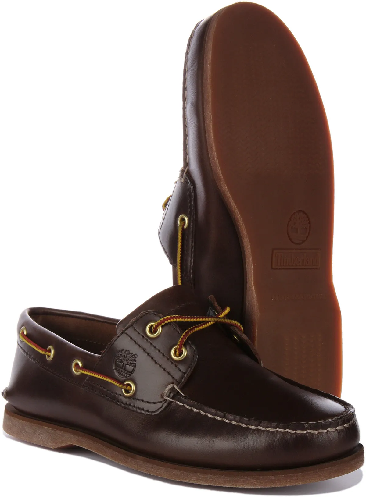 Timberland A5Qsz 2 Eyelet Boat Shoes In Dark Brown Shoes Timberland