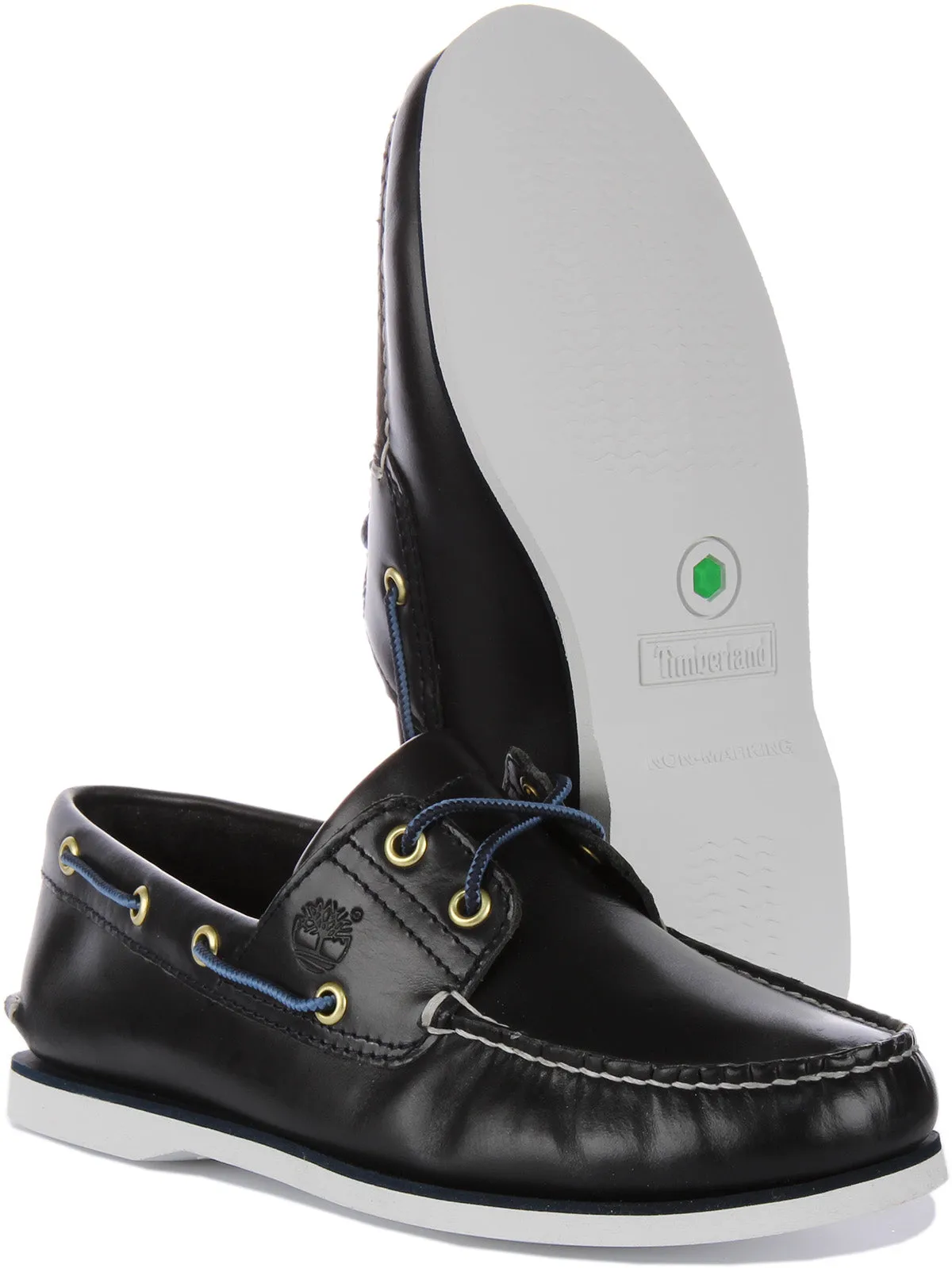 Timberland A5Qu8 2 Eyelet Boat Shoes In Navy For Men Shoes Timberland