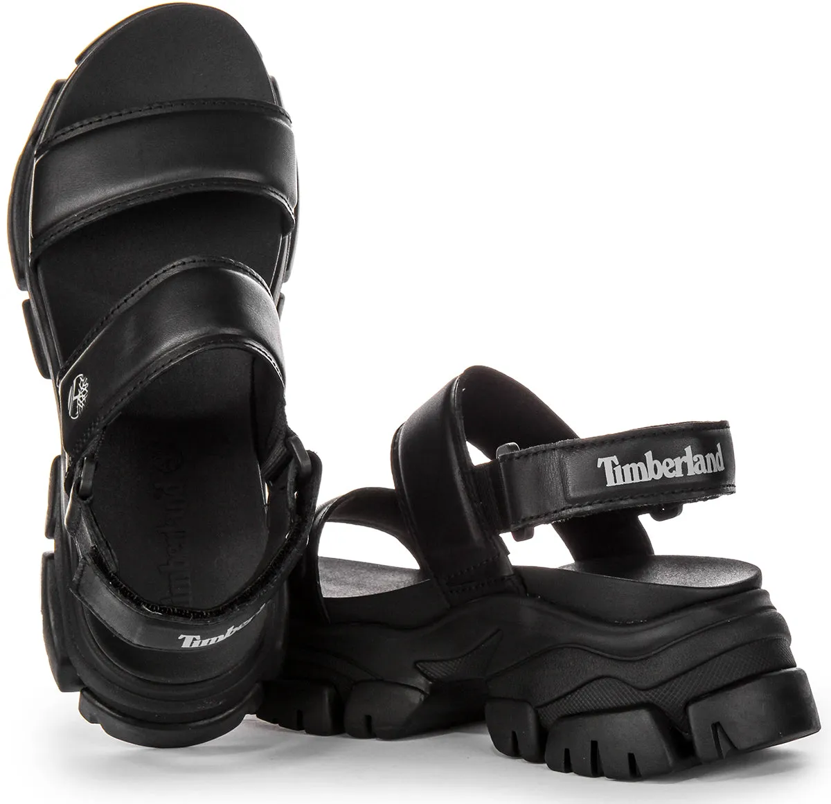 Timberland Adley Way A5Urz In Black Platform Sandals Shoes Timberland