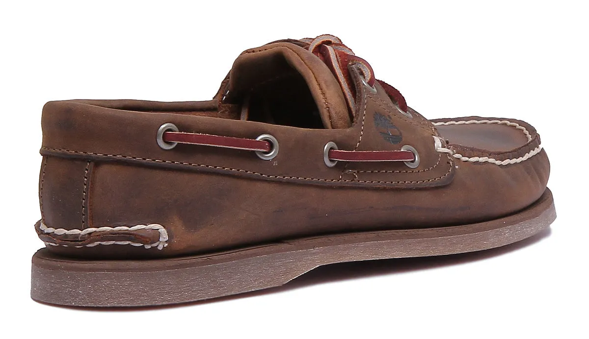 Timberland Classic 2 Eyelet Boat Shoe In Brown For Men Shoes Timberland
