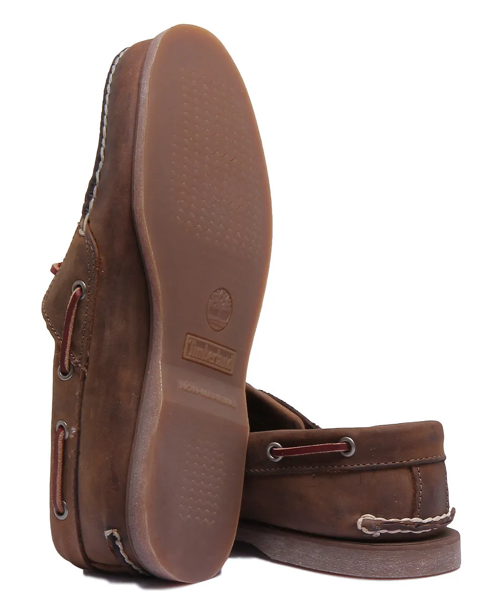 Timberland Classic 2 Eyelet Boat Shoe In Brown For Men Shoes Timberland