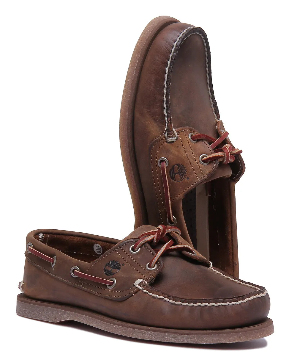 Timberland Classic 2 Eyelet Boat Shoe In Brown For Men Shoes Timberland