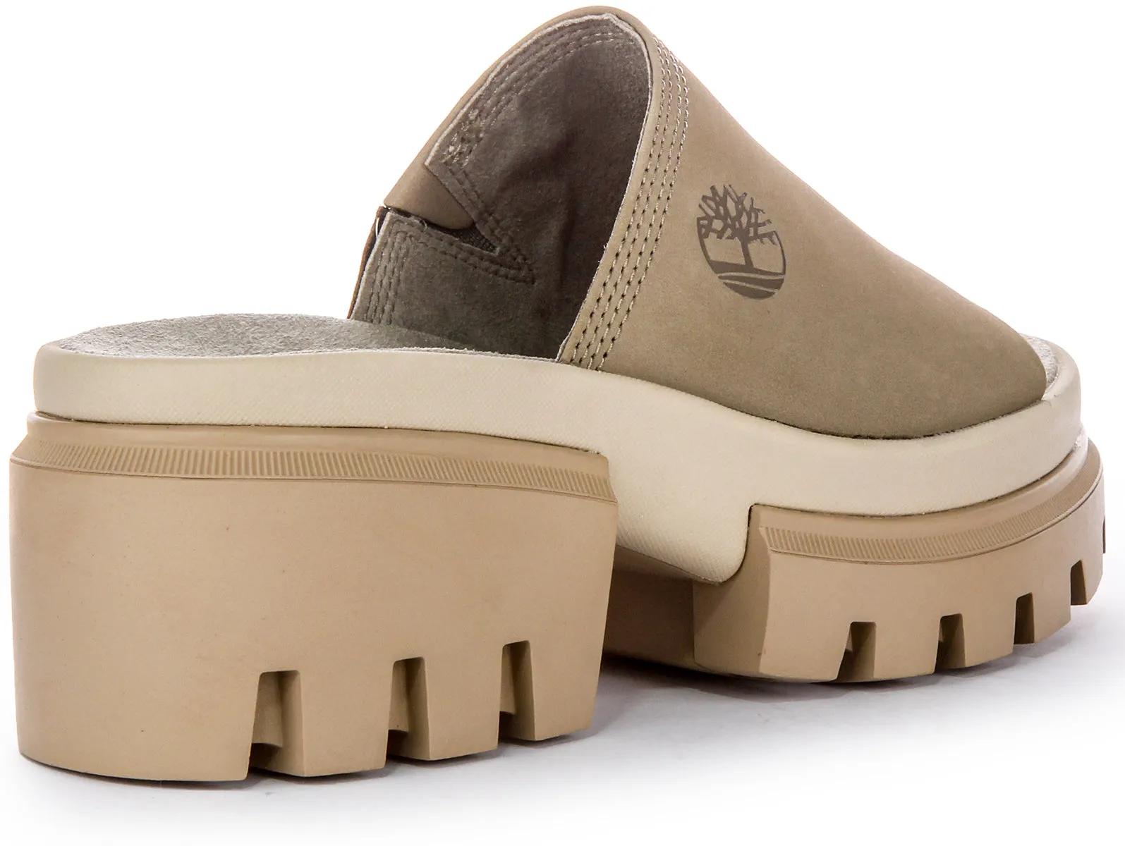 Timberland Everleigh A639M Platform Slide In Taupe Shoes Timberland