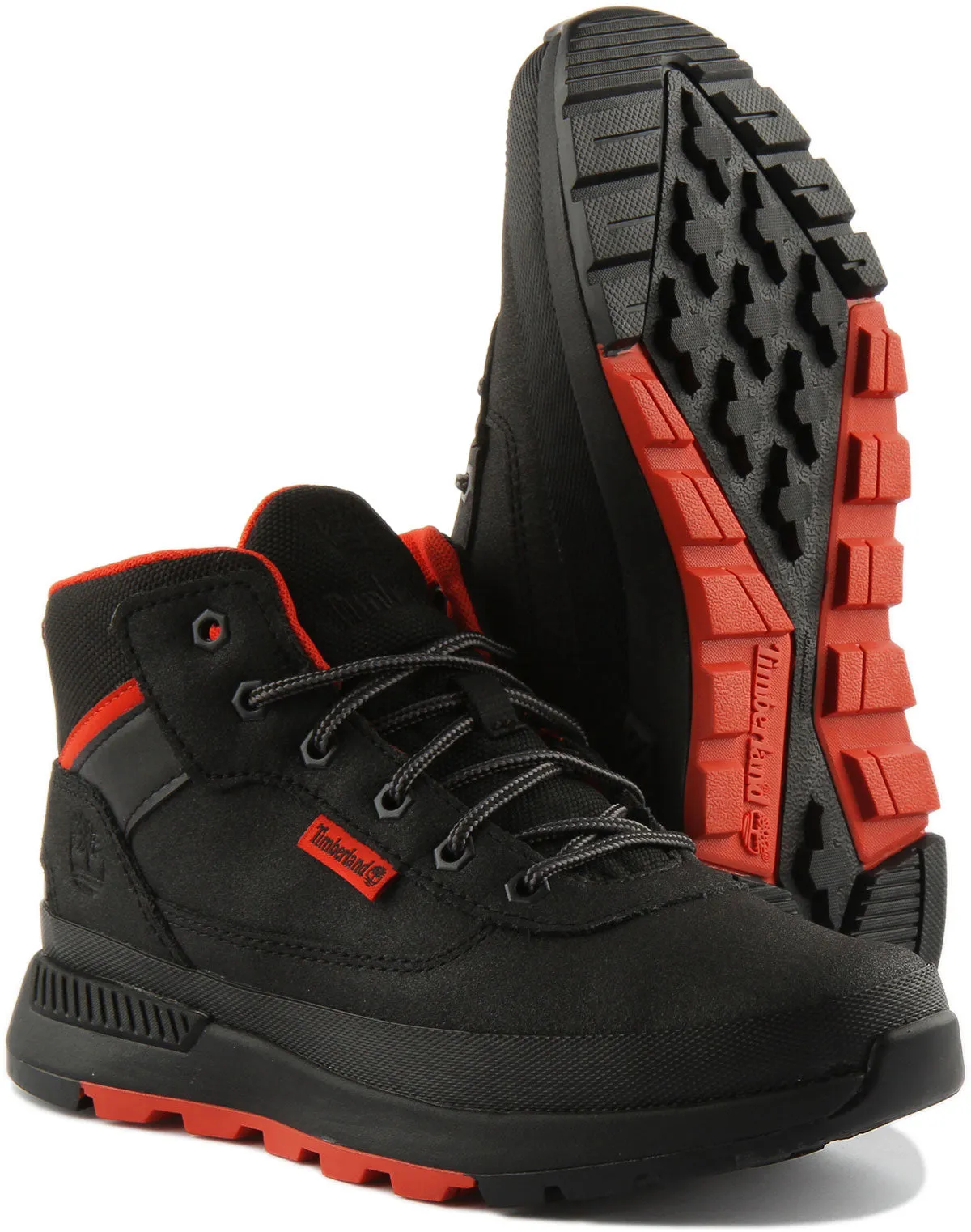 Timberland Field Trekker A2Gp8 In Black Red For Junior Shoes Timberland