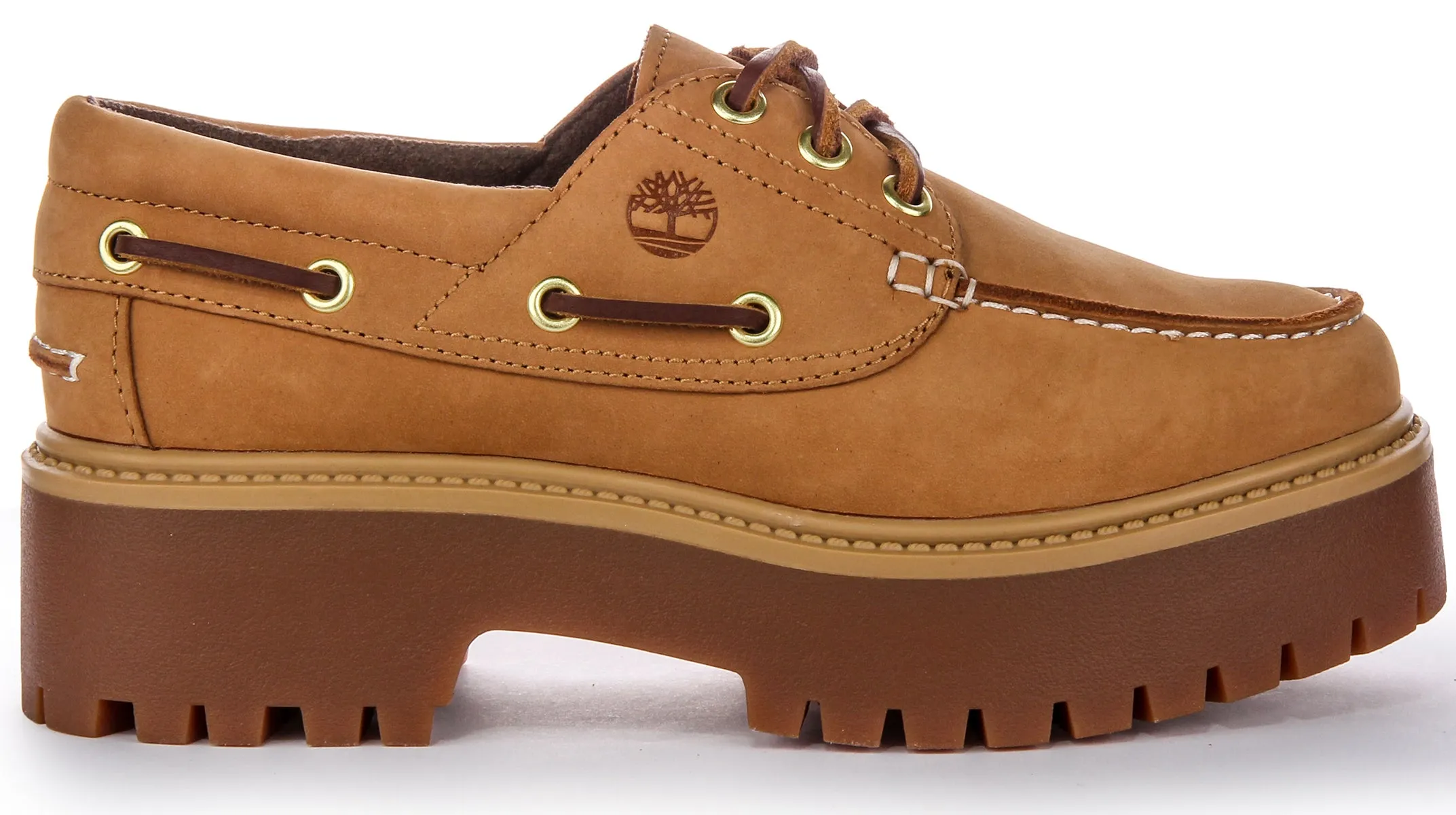Timberland Stone Steet A6Aus In Wheat Boat Platform Shoe Shoes Timberland