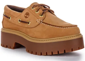 Timberland Stone Steet A6Aus In Wheat Boat Platform Shoe Shoes Timberland