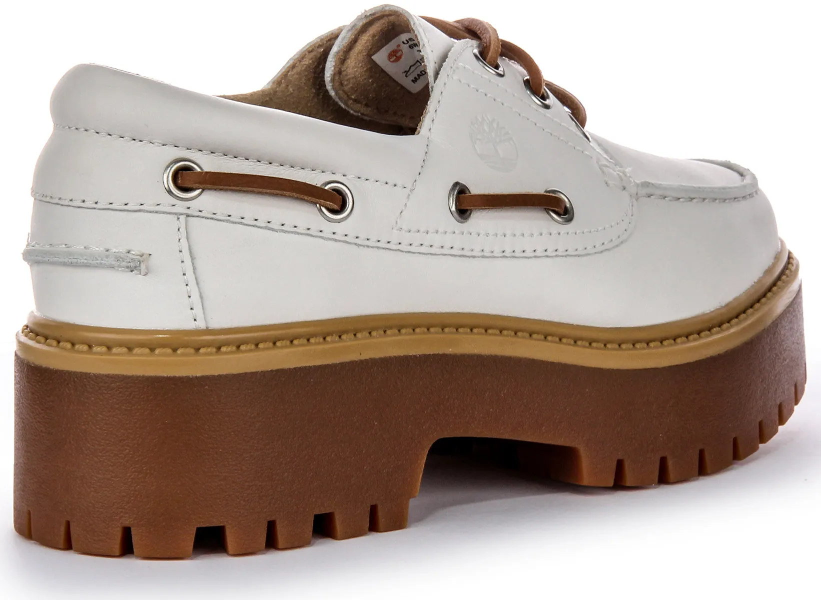 Timberland Stone Street Boat Shoes In White For Women Shoes Timberland