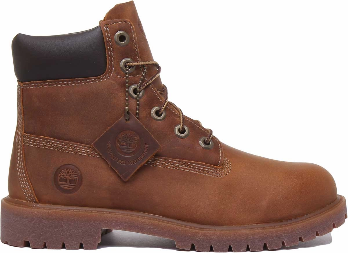 Timberland 80904 Waterproof 6 Inch Boot In Rust For Youth Shoes Timberland