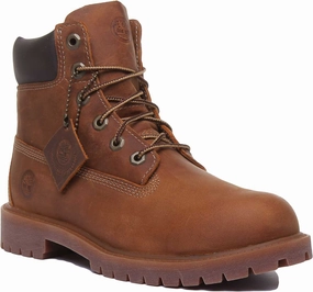 Timberland 80904 Waterproof 6 Inch Boot In Rust For Youth Shoes Timberland