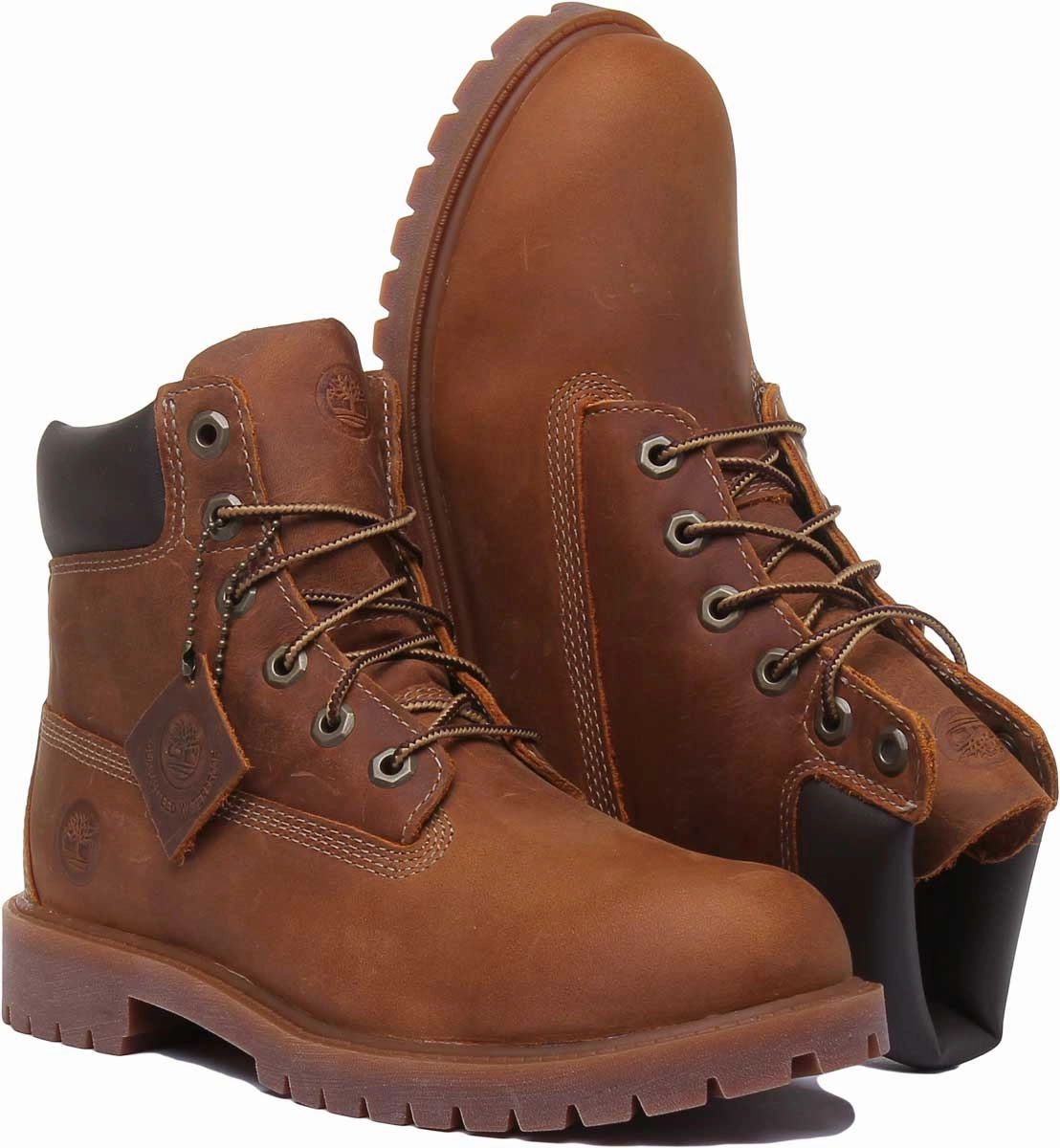 Timberland 80904 Waterproof 6 Inch Boot In Rust For Youth Shoes Timberland