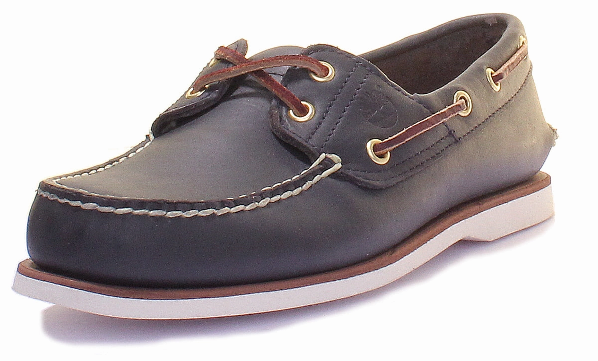 Timberland Classic Boat Shoe In Navy White For Men Shoes Timberland