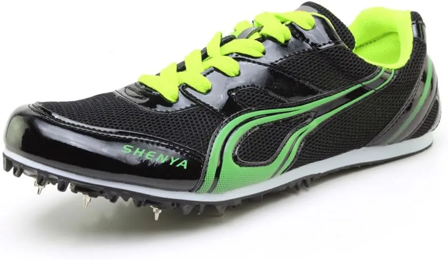 Track and Field Shoes for Mens Women Kids Boys Girls 7 Spikes Running Racing Shoes Breathable Lightweight Sport Sneakers Athletics Shoes for Race Jumping Sprint Athletic Training, 35-45 EU