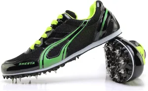 Track and Field Shoes for Mens Women Kids Boys Girls 7 Spikes Running Racing Shoes Breathable Lightweight Sport Sneakers Athletics Shoes for Race Jumping Sprint Athletic Training, 35-45 EU