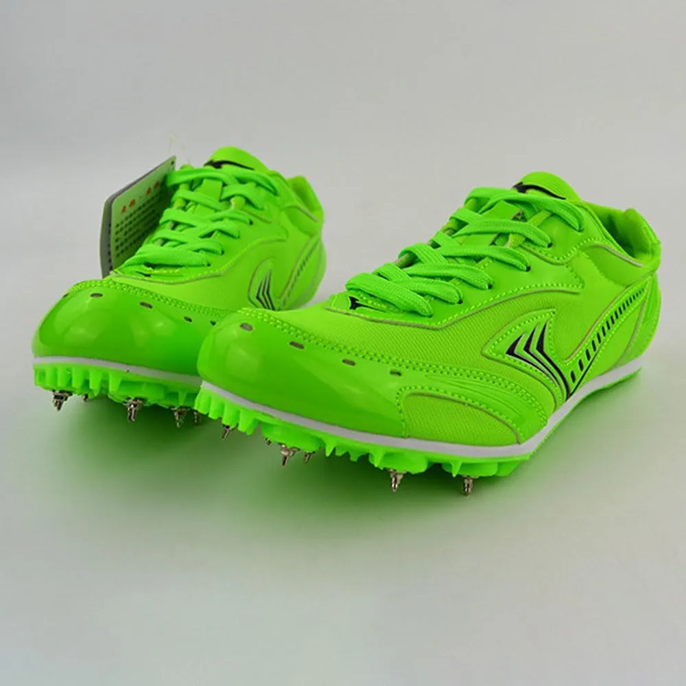 Track Spikes Shoes Mens Womens 7 Spikes Mesh Track and Field Athletics Sport Nail Sneakers Boys Girls Breathable Professional Training Sprint Running Racing Shoes with Spikes,35-45 EU