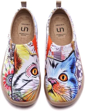 UIN Women's Artistic Cute Pets Design Slip-On Shoes Fun Comfortable Casual Flats Lightweight Everyday Loafers Footwear