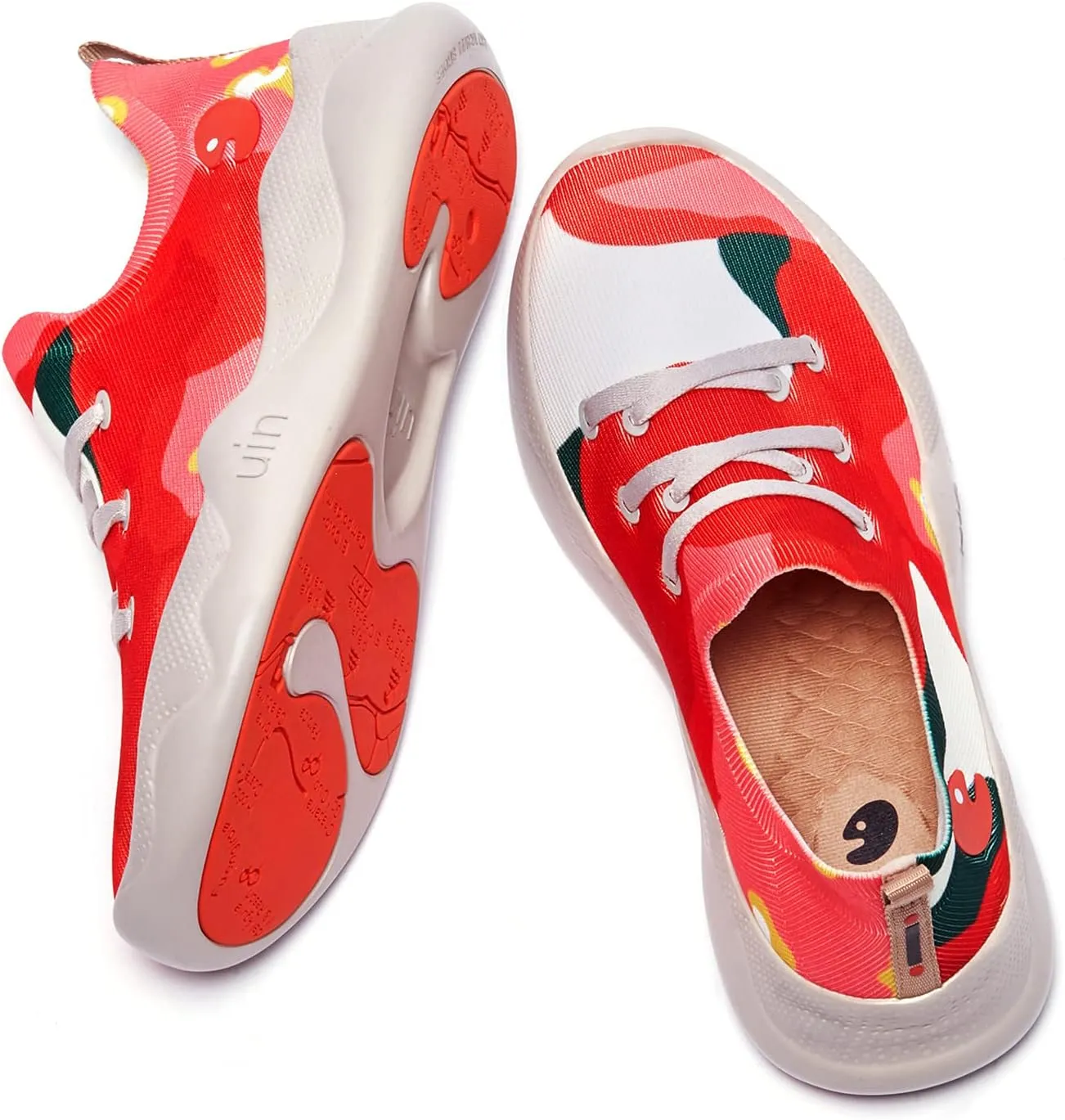 UIN Women's Fashion Sneakers Lightweight Walking Casual Slip Ons Comfortable Art Painted Athletic Travel Shoes