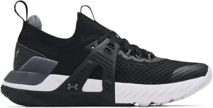 Under Armour Youth Big Kids UA Project Rock 4 Training Shoes (Black/White 001, US Footwear Size System, Big Kid, Men, Numeric, Medium, 4)