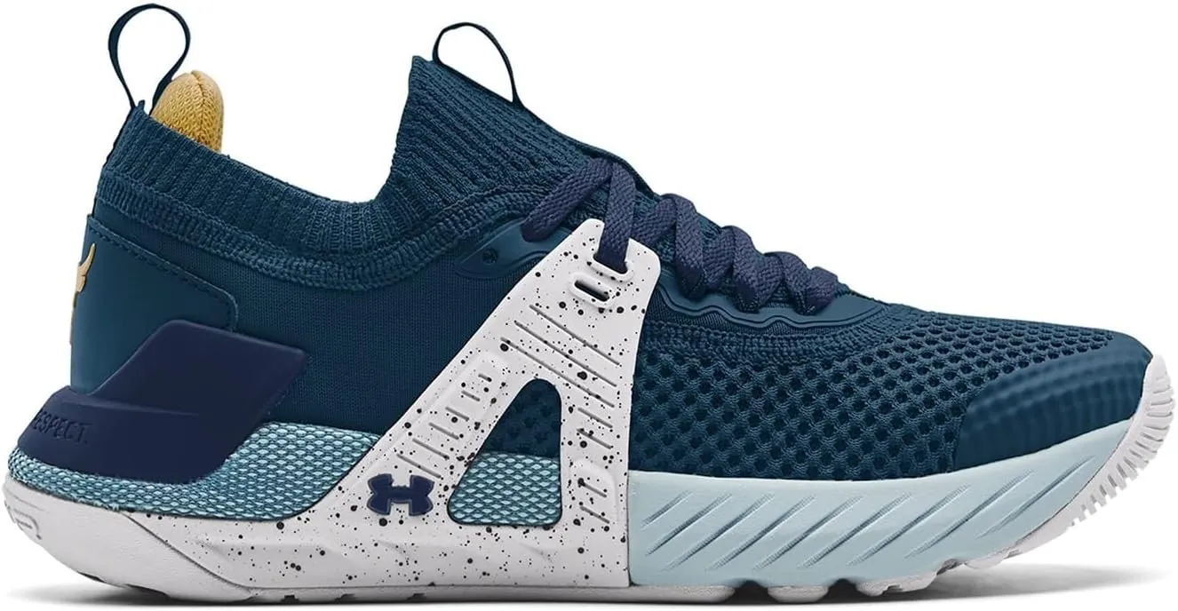 Under Armour Youth Big Kids UA Project Rock 4 Training Shoes (Blue/White 401, US Footwear Size System, Big Kid, Numeric, Medium, 4.5)