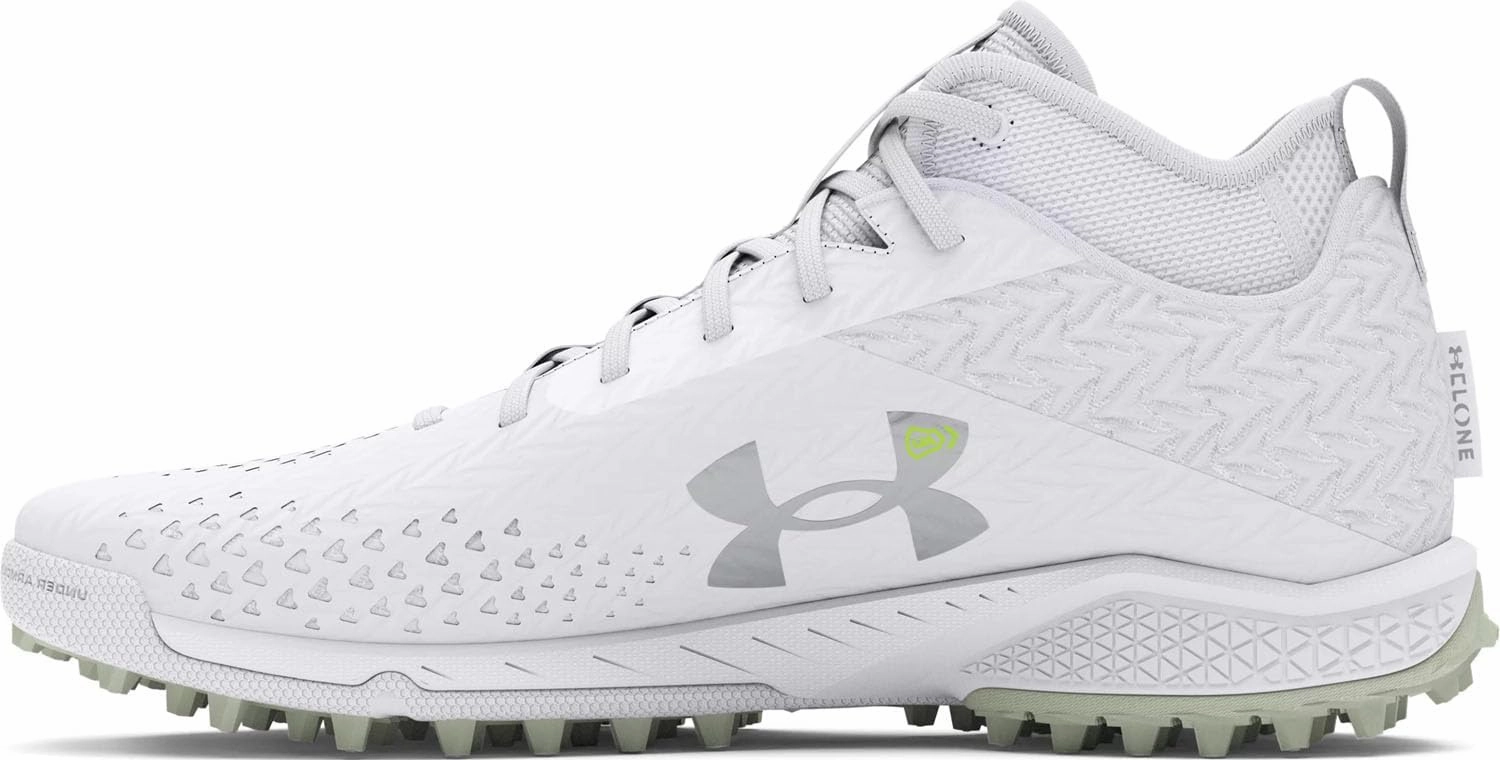 Under Armour - Unisex Spotlight Lax Turf Shoes, Color White (100), Size: 7.5 M US Mens / 9 M US Womens