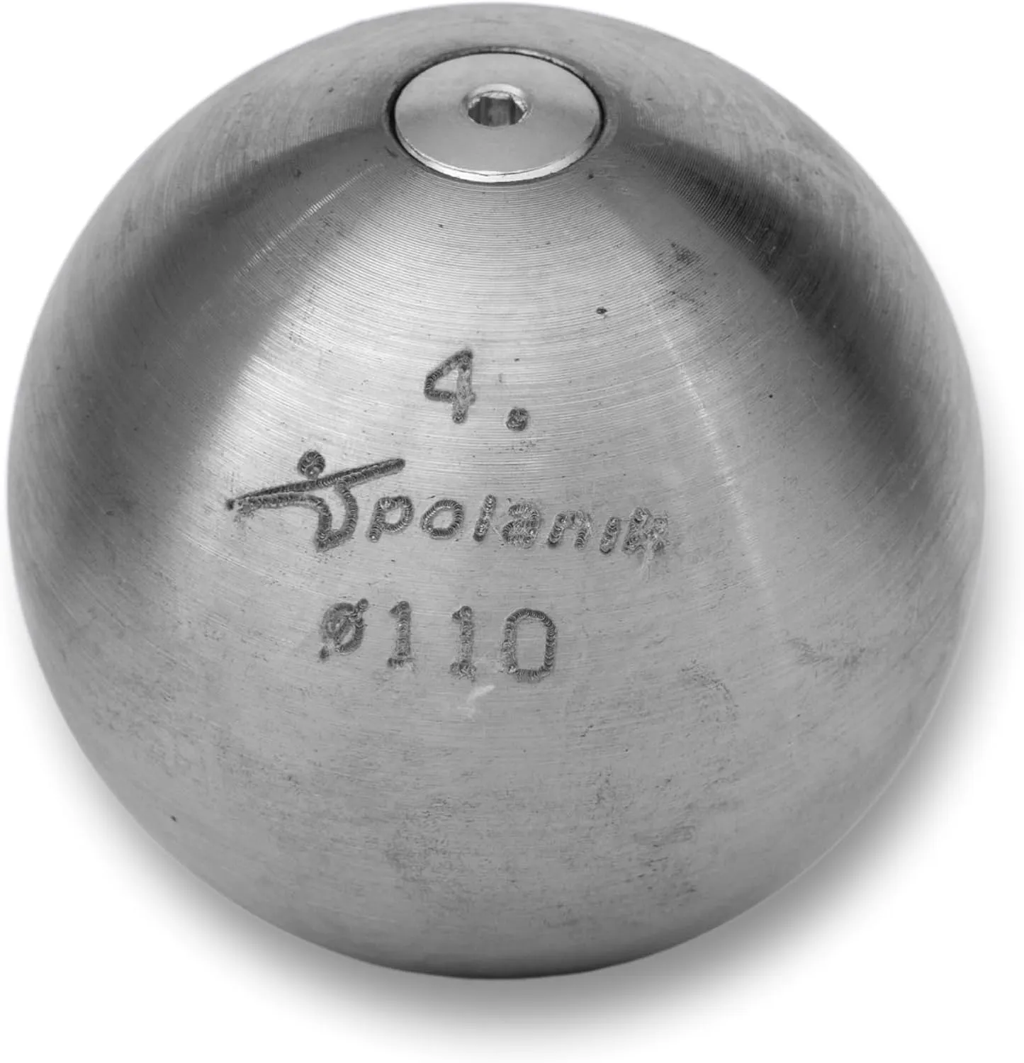 Unpainted Competition Shot Put - Professional Steel Shot Put with IAAF Certified Grip Grooves - Track and Field Equipment for Athletes of All Skill Levels